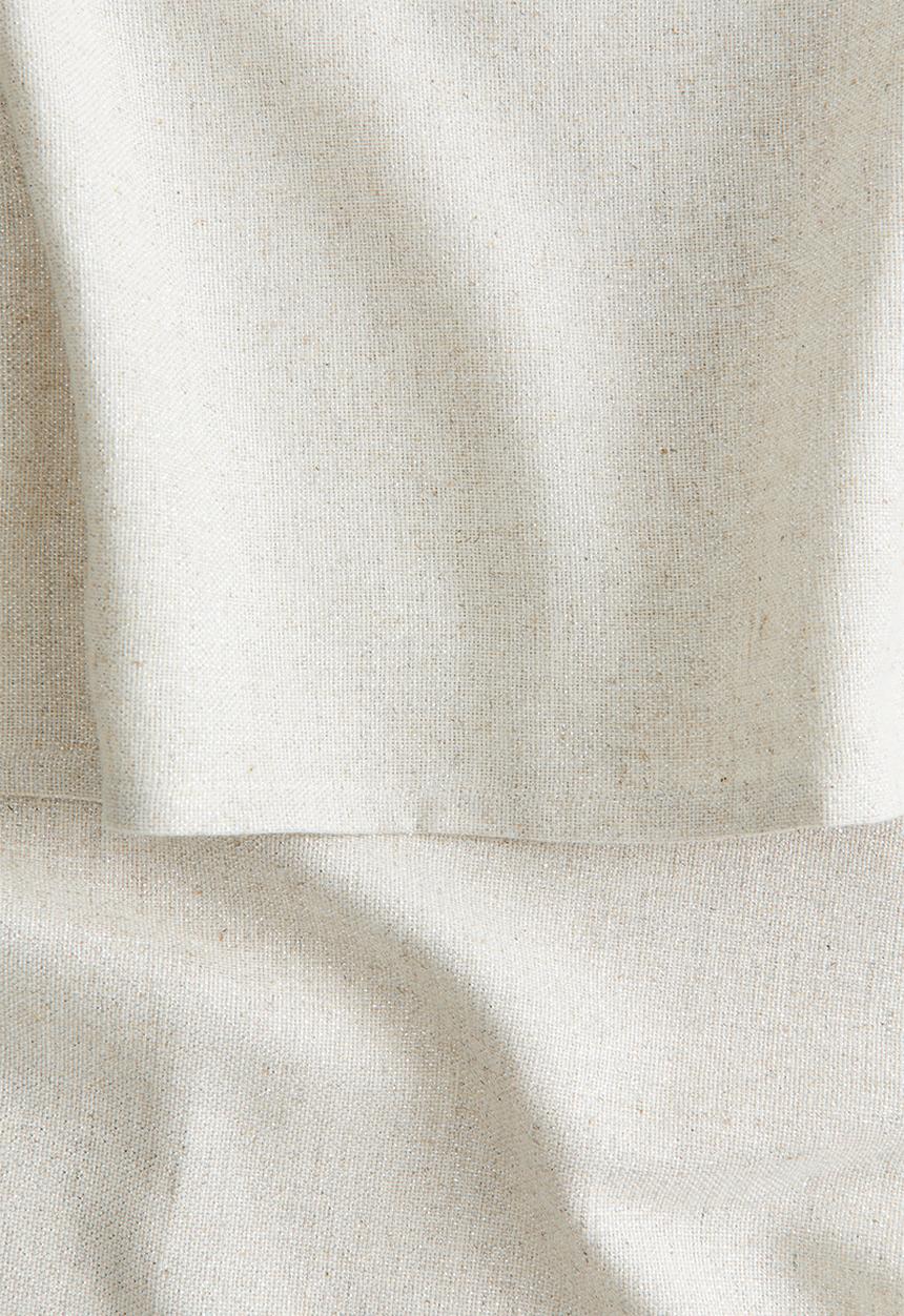 H&M - Glittery linen-blend table runner - light beige glittery