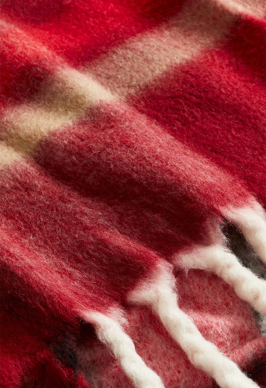 H&M - Patterned blanket - red checked
