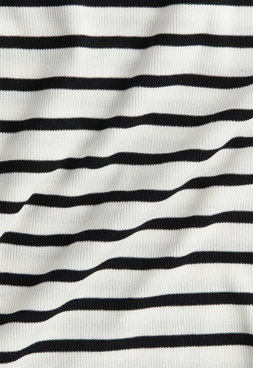 H&M - Ribbed jersey top - white striped