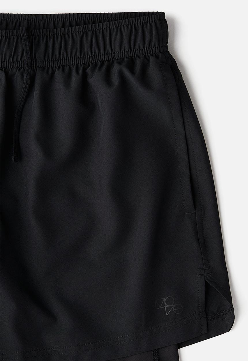 H&M - Double-layered sports shorts with drymove™ - black