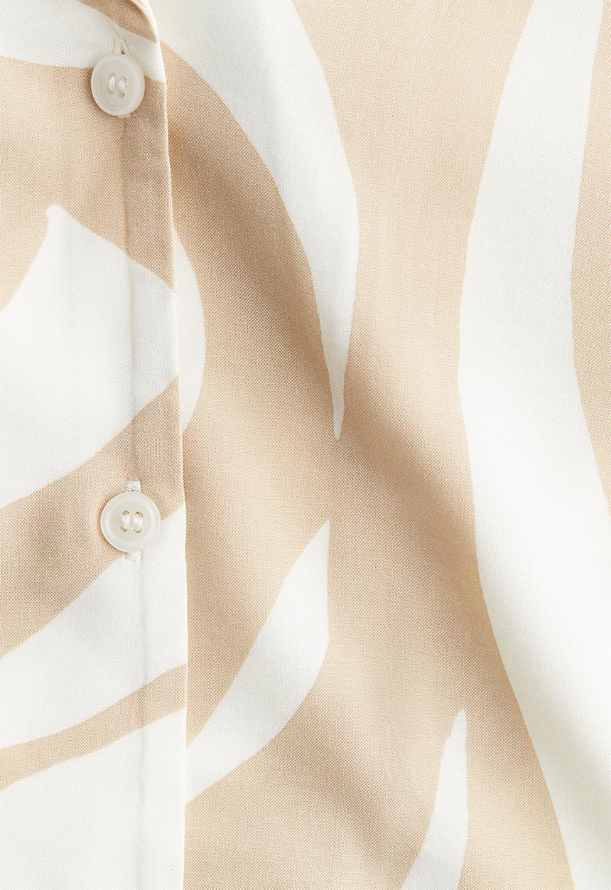 H&M - Resort shirt - cream beige patterned