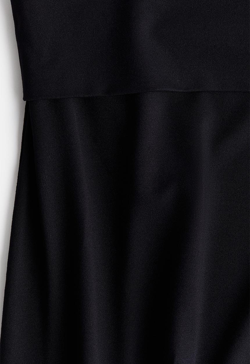 H&M - Foldover-waist maxi skirt - black