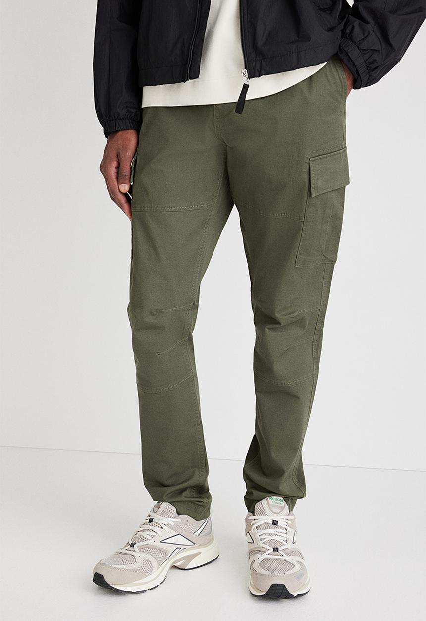 H&M - Slim fit cargo trousers - khaki green