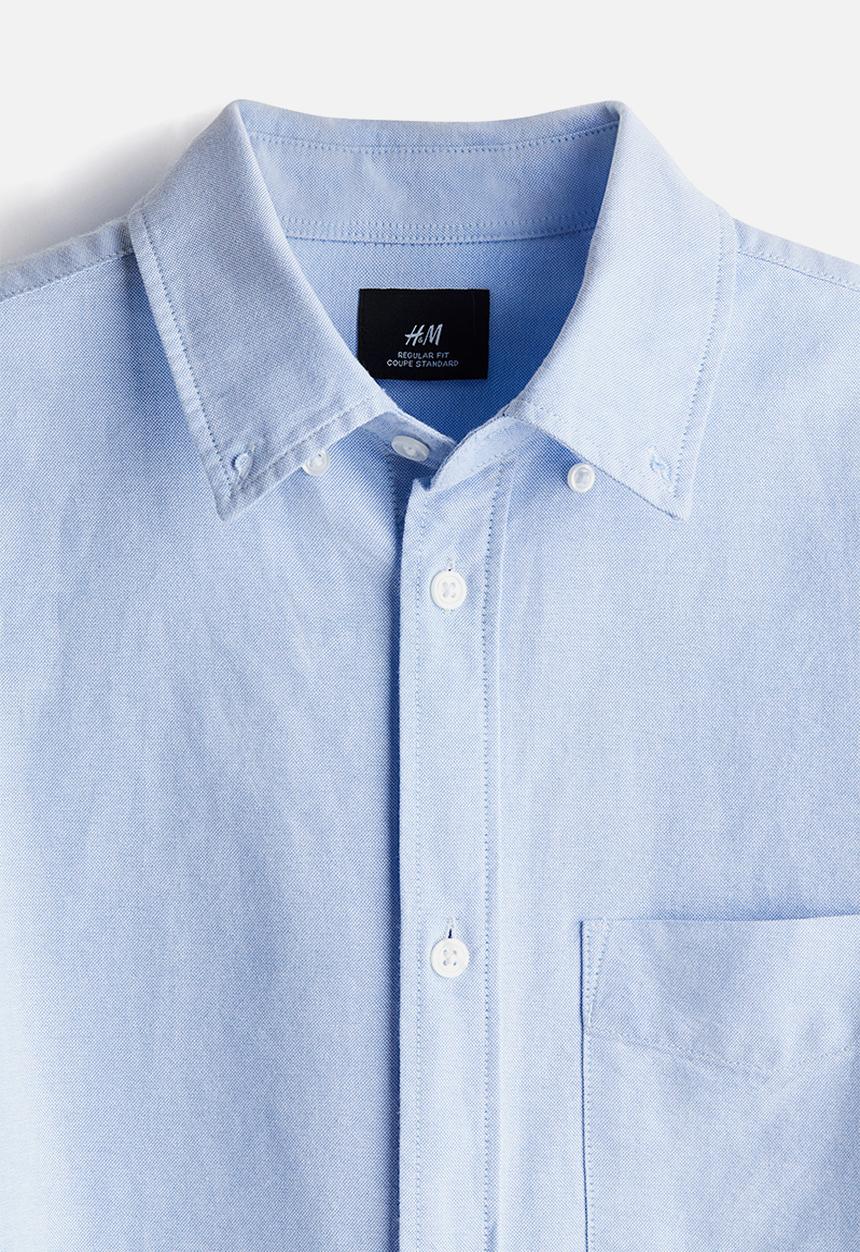H&M - Regular fit oxford shirt - light blue