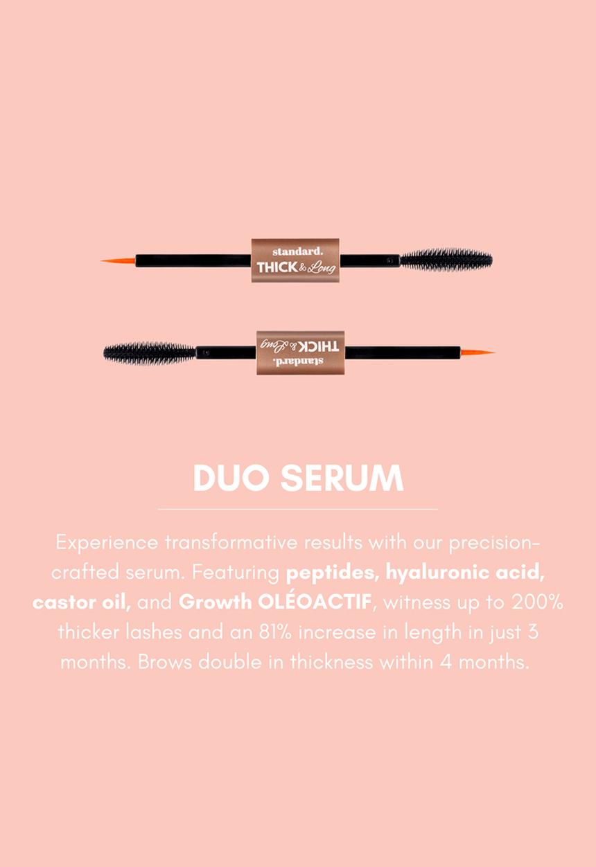 Standard Beauty - Peptide Thick & Long™ Lash & Brow Growth Serum with Hyaluronic Acid, Castor Oil  & Peptides