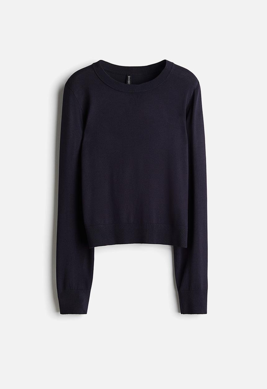 H&M - Fine-knit jumper - navy blue