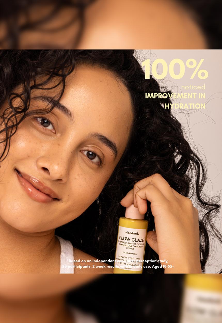 Standard Beauty - Glow Glaze Serum with 2% Argireline Amplified, Ceramide, Hyaluronic Acid & Centella Reversa