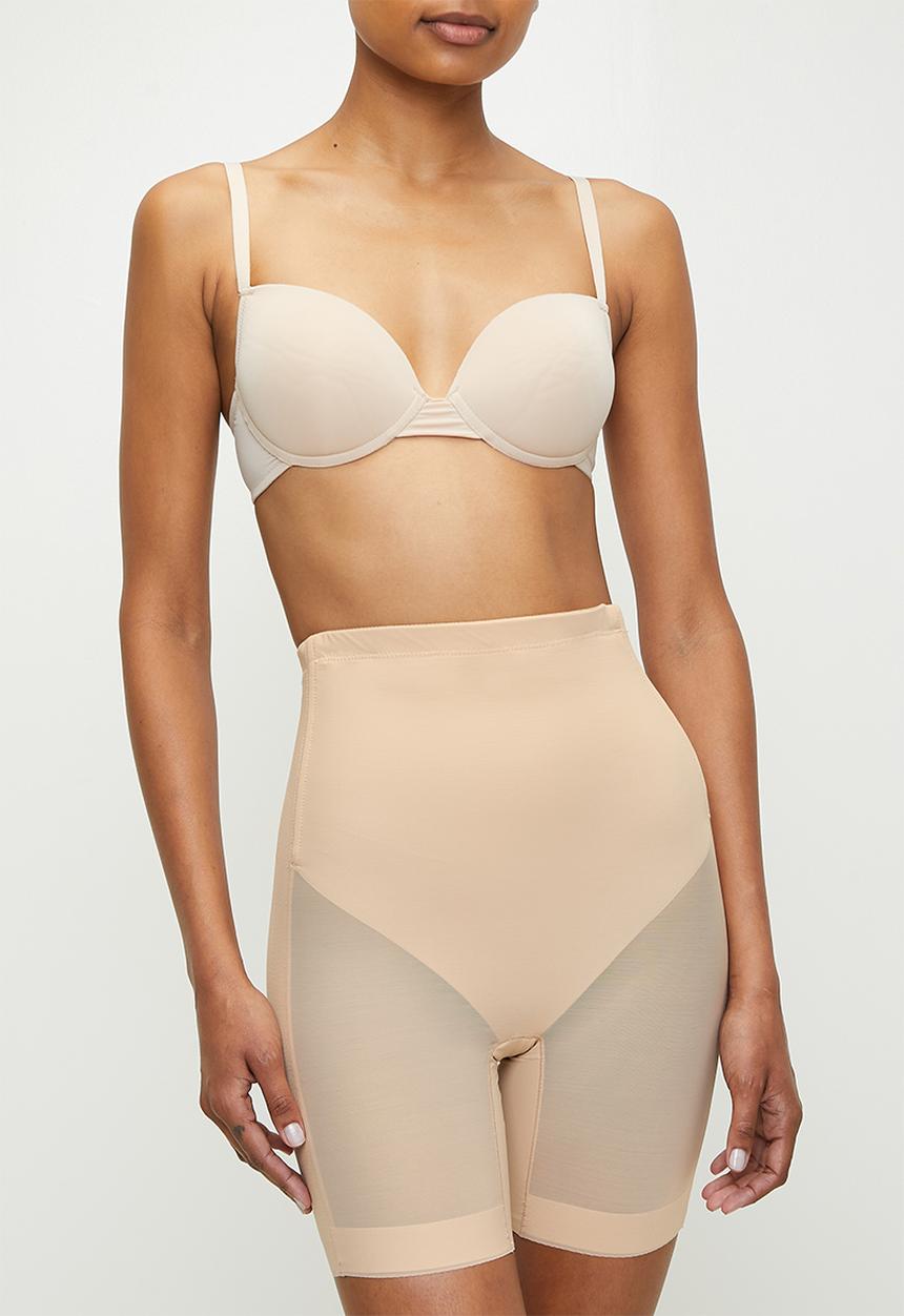 Easy Curves Shapewear - Super low back tummy support shorts - beige