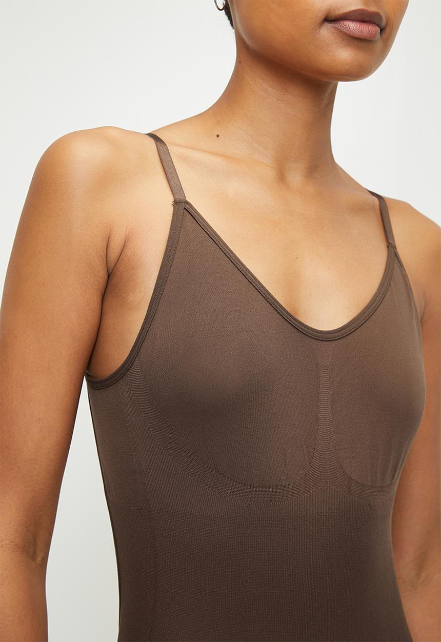 Easy Curves Shapewear - Backless thong  bodysuit - brown