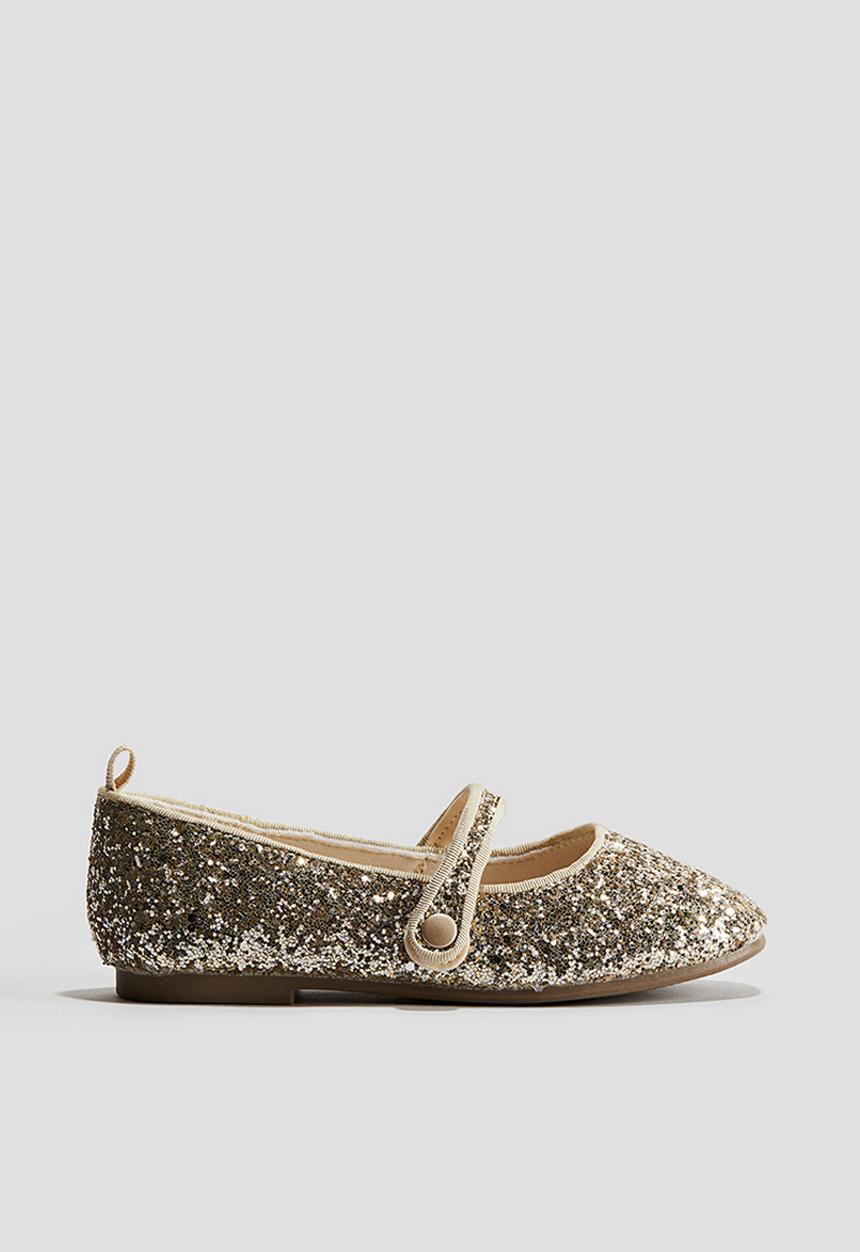 H&M - Glittery ballet pumps - gold-coloured 