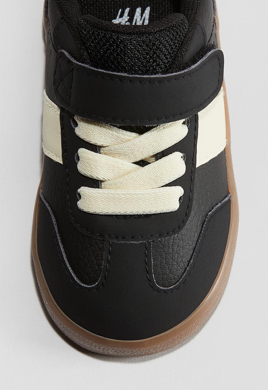 H&M - Trainers - black/cream