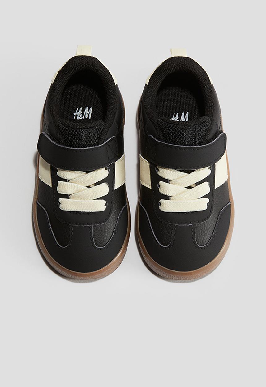 H&M - Trainers - black/cream
