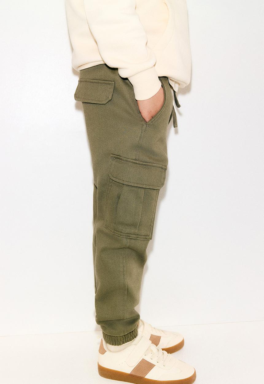 H&M - Cargo joggers - dark khaki green