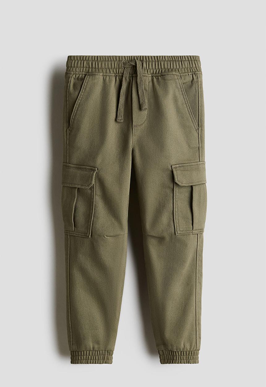 H&M - Cargo joggers - dark khaki green