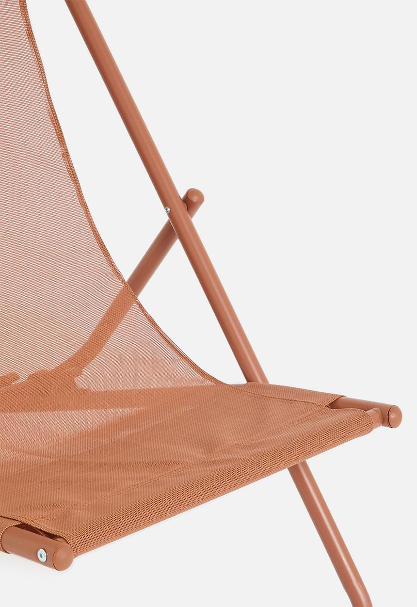 H&S - Folding chair with pillow - rust