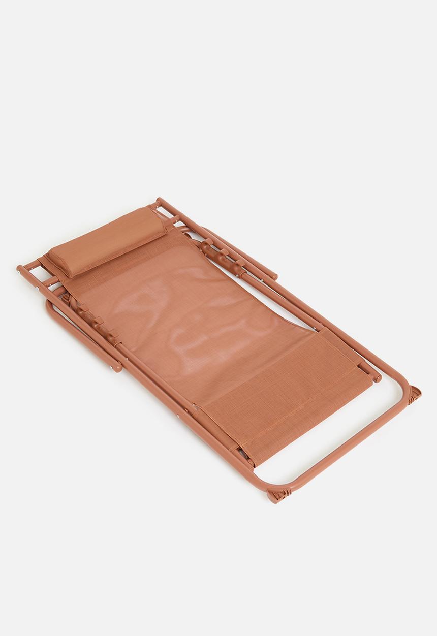 H&S - Folding chair with pillow - rust