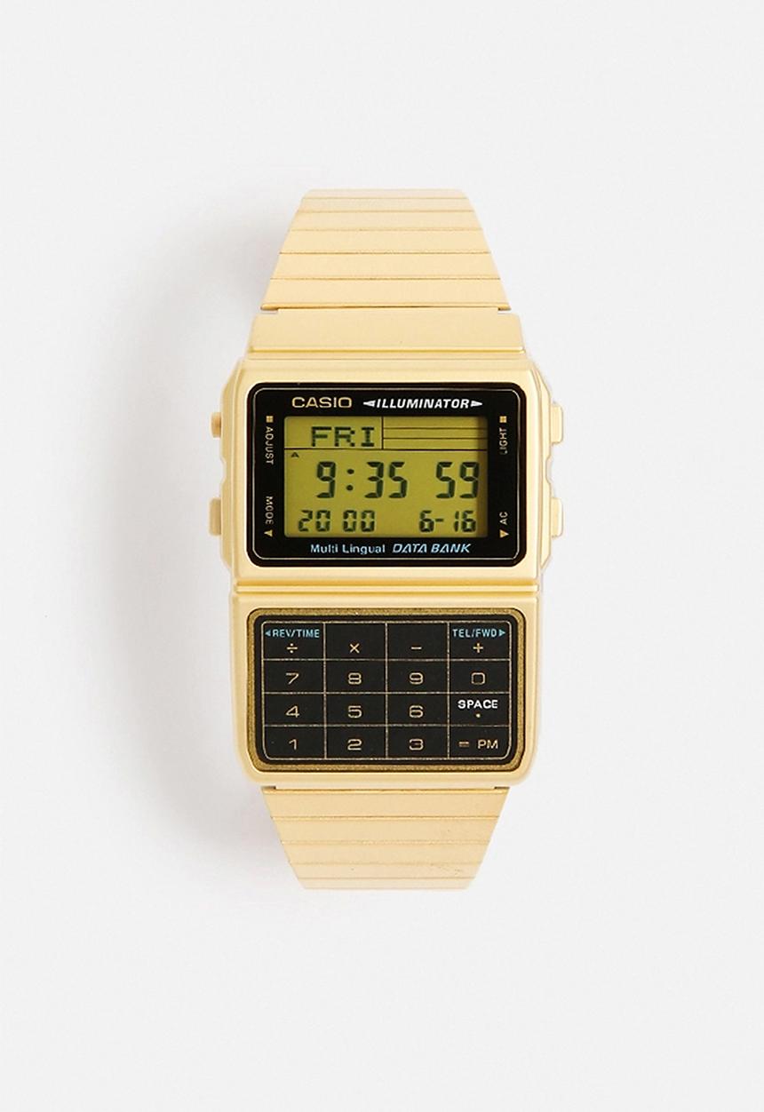 Calculator Digital Wrist Watch - Gold