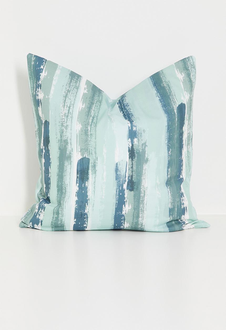 Sixth Floor - Abstract printed cushion cover - blue