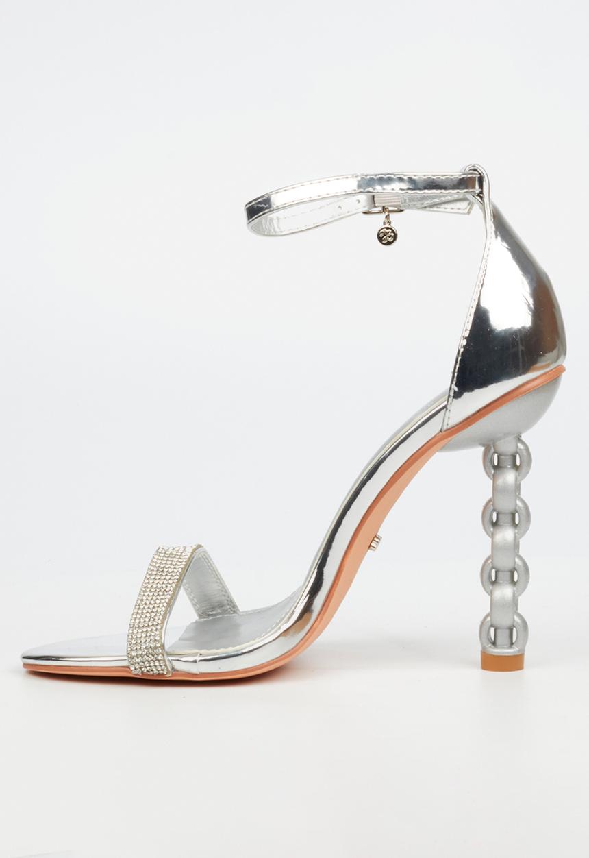 Miss Black - Panna 2 heel - silver