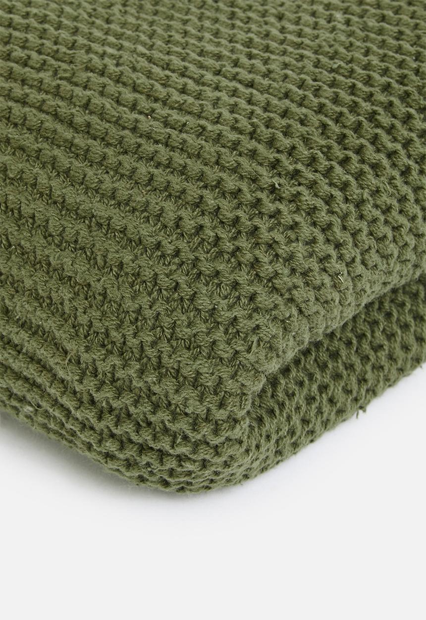 Sixth Floor - Knitted Throw - Olive