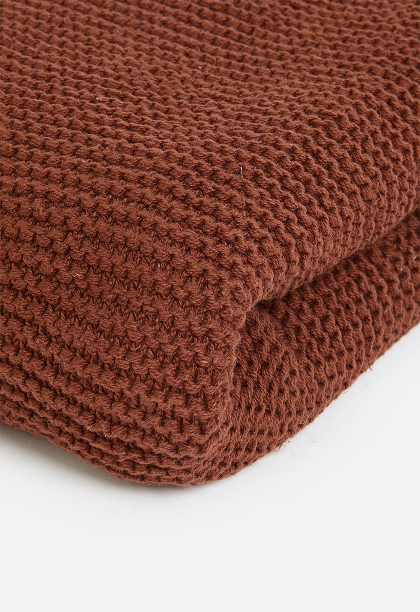 Knitted Throw Rust