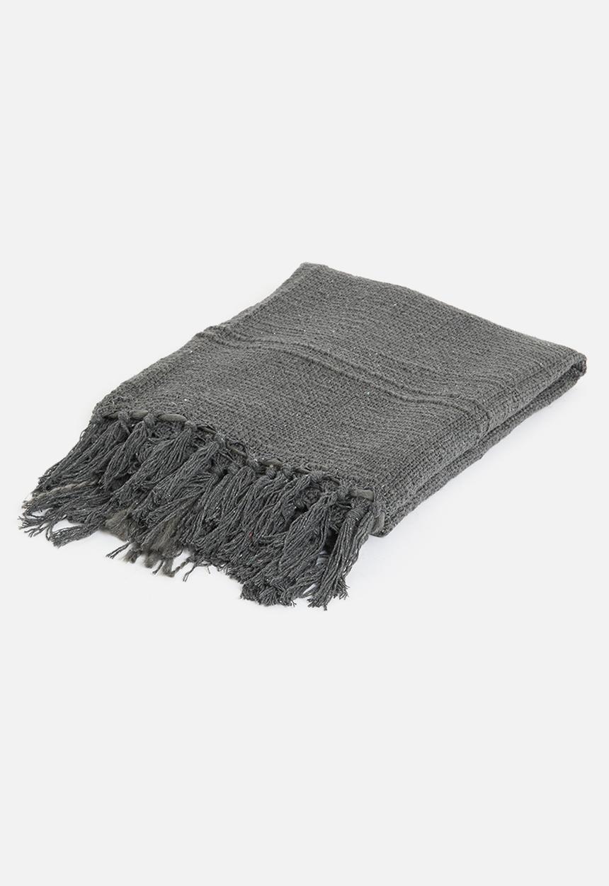 H&S - Plaid 130x170cm anthracite