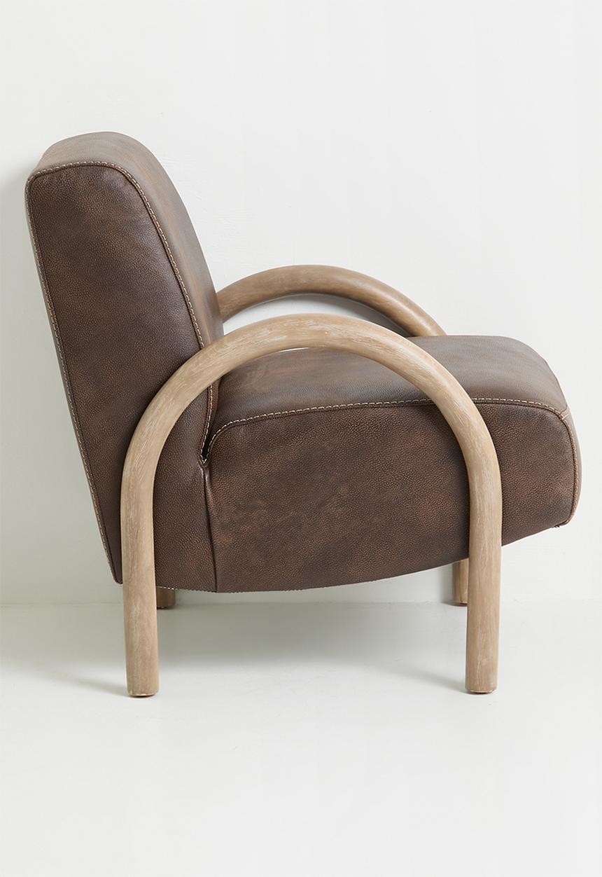 Sixth Floor - Archie occasional chair genuine leather - andes brown