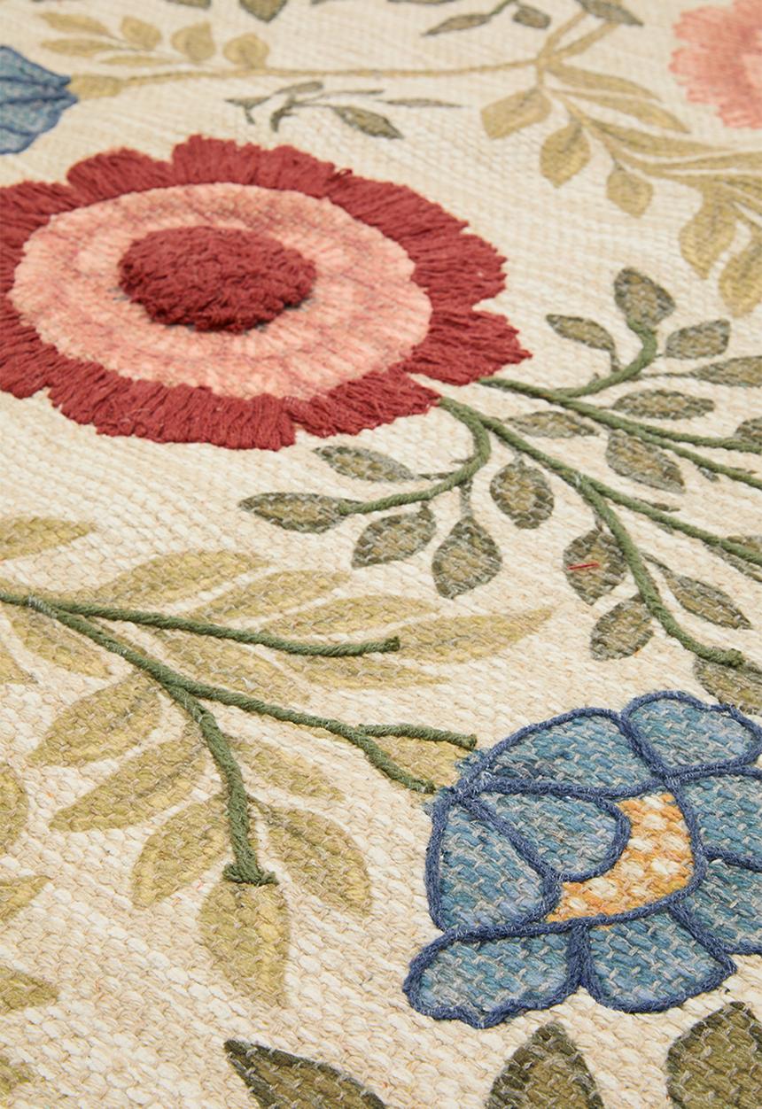 Sixth Floor - Rosa embroidered rug - multi