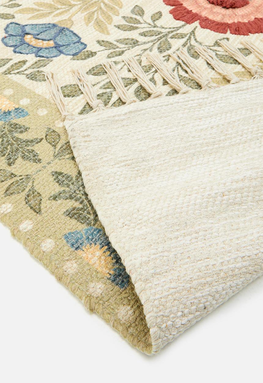 Sixth Floor - Rosa embroidered rug - multi