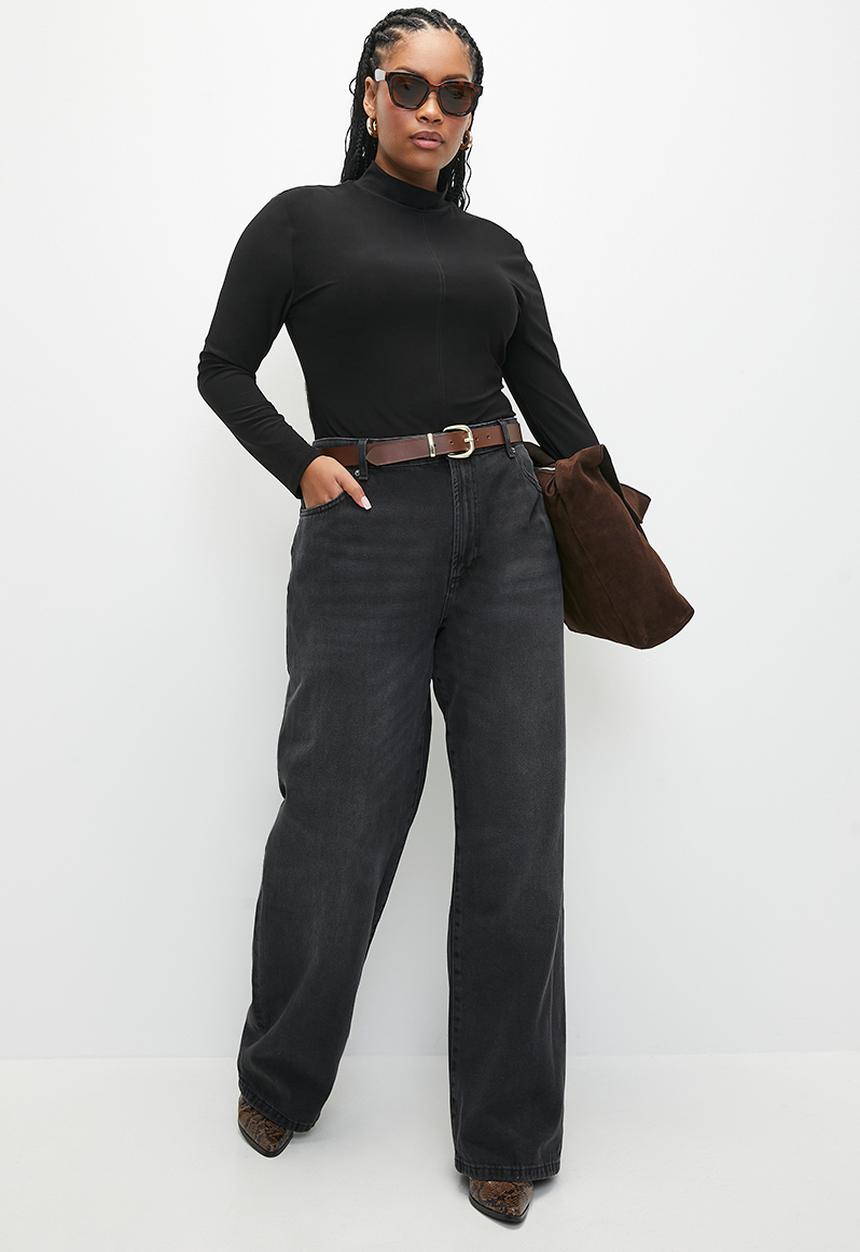 Cotton On - Plus  91 straight jean - onyx black