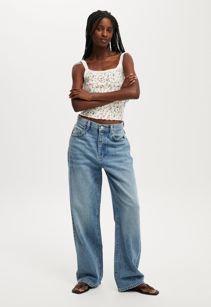 Cotton On - Lyocell straight jean - blue cove