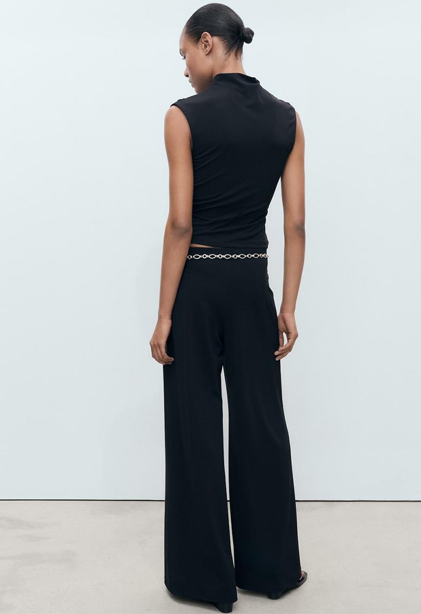 MANGO - Trousers Leo - Black