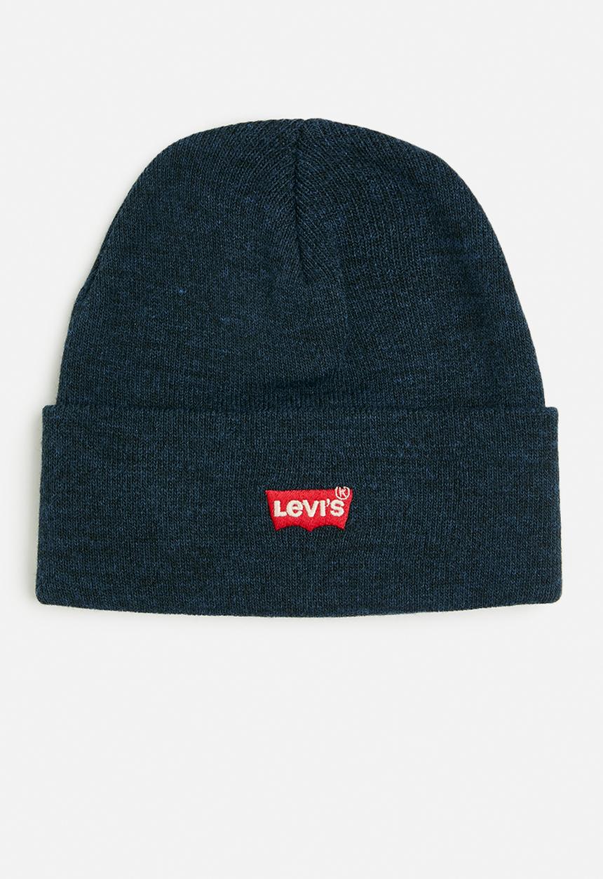 Levi’s® - Red Batwing Embroidered Beanie - Navy Blue