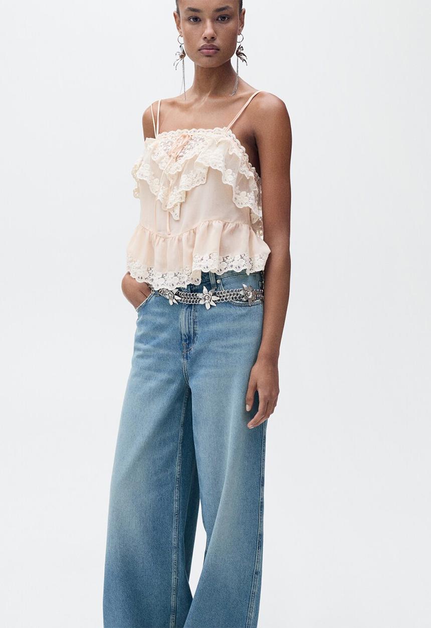 MANGO - Jeans Aba - Open Blue