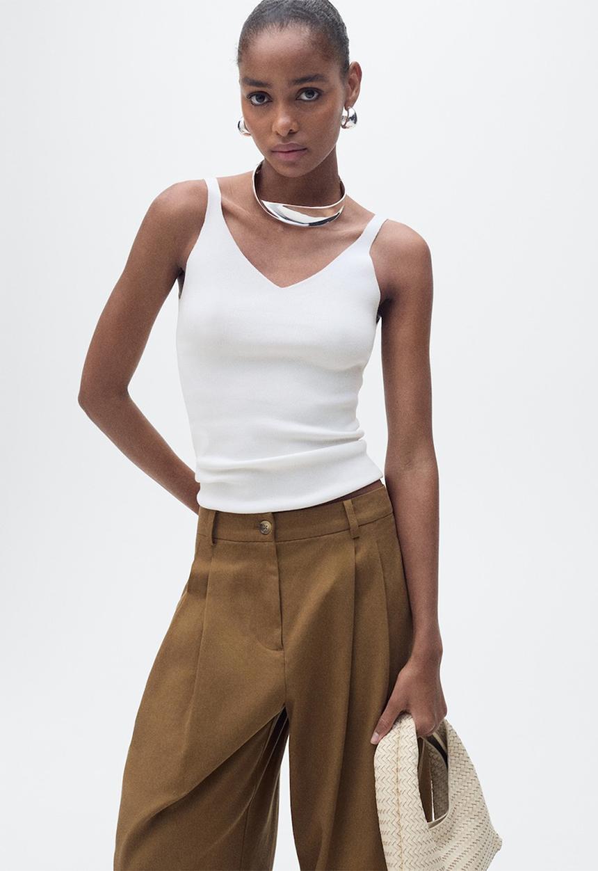 MANGO - Top Gym - Light Beige