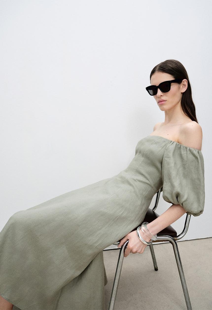 MANGO - Dress Menorca - Green