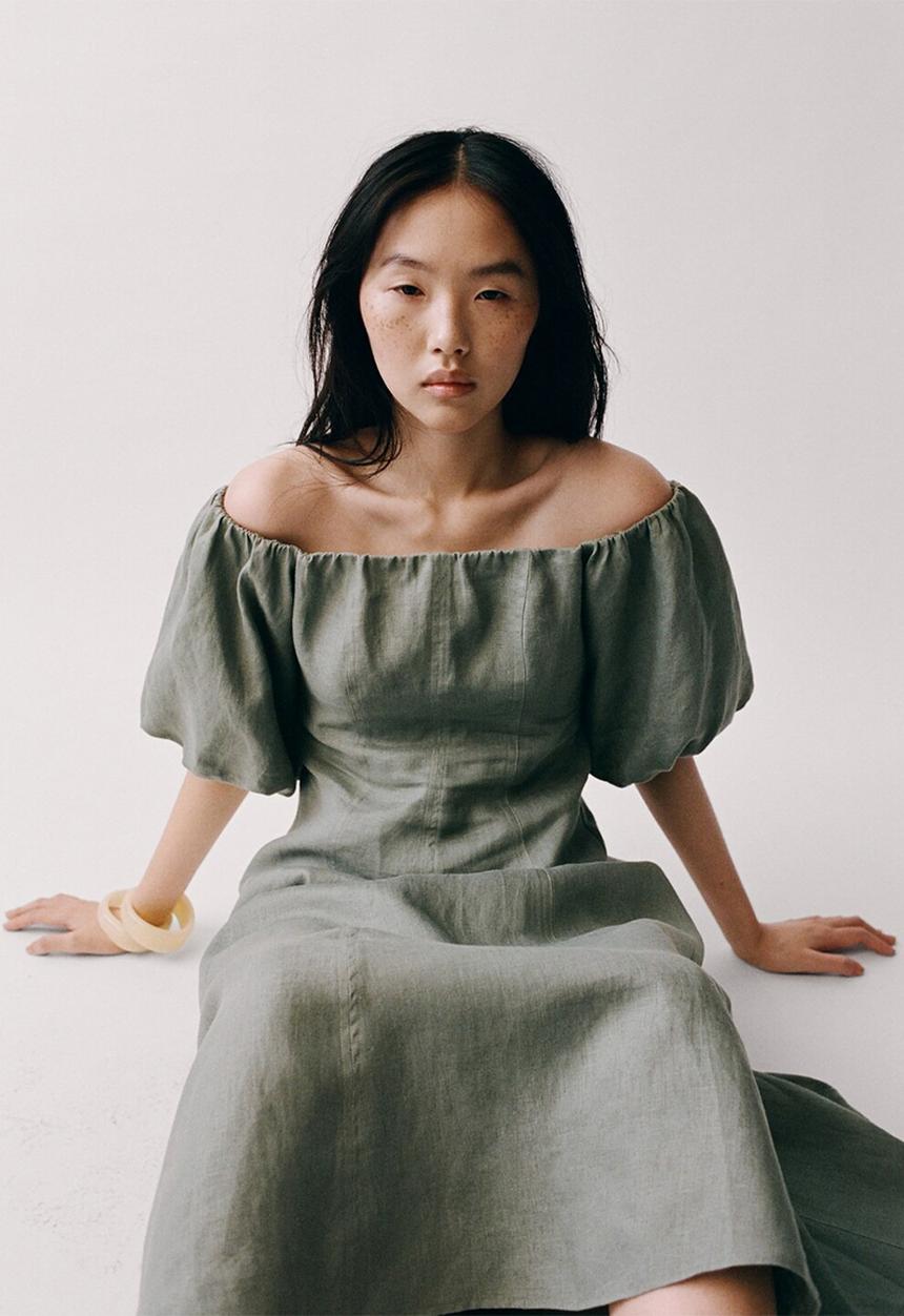 MANGO - Dress Menorca - Green