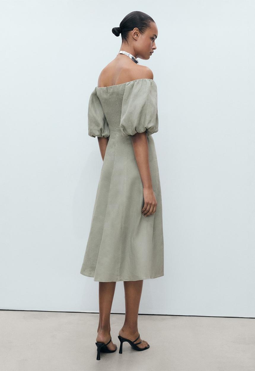 MANGO - Dress Menorca - Green