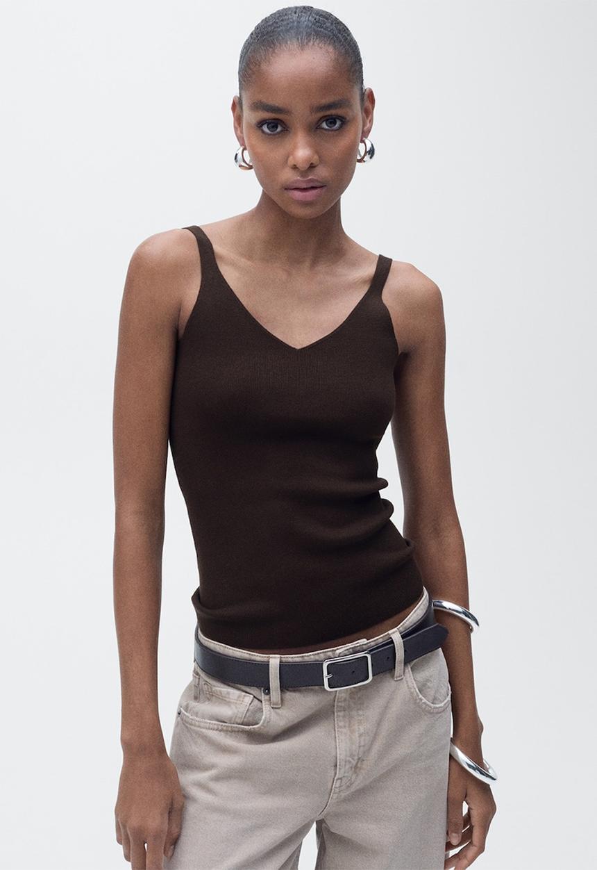 MANGO - Top Gym - Dark Brown