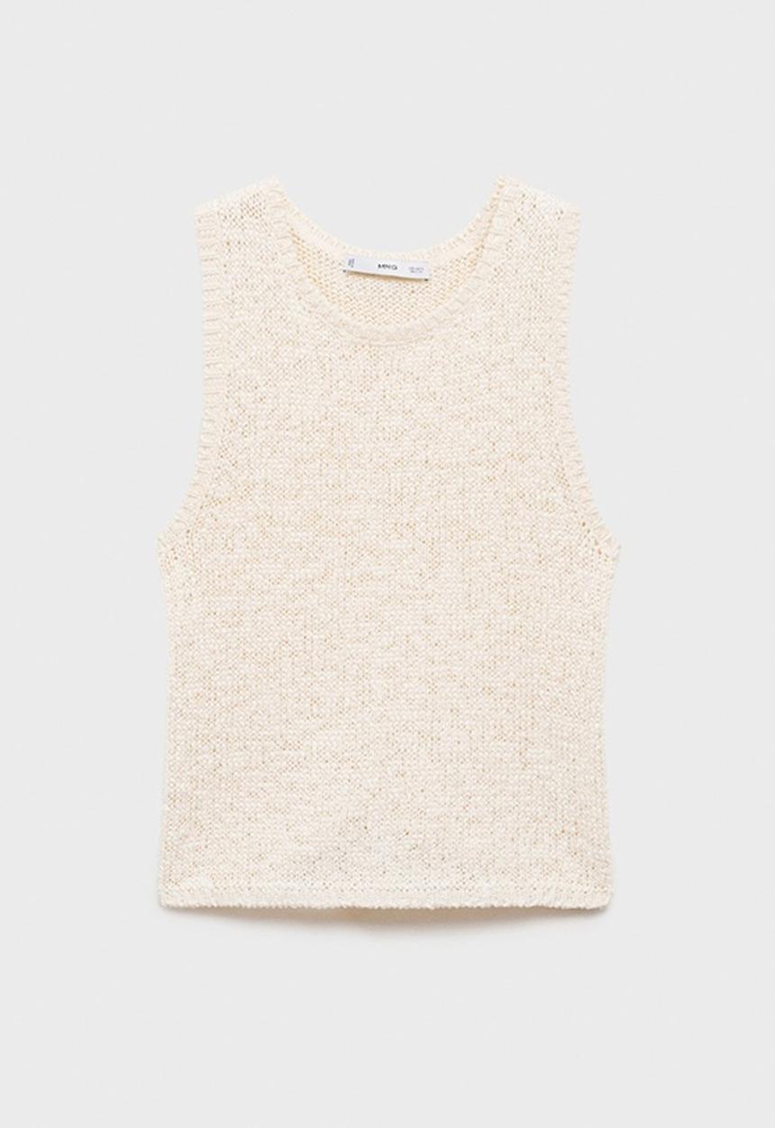 MANGO - Top Manzana - Light Beige