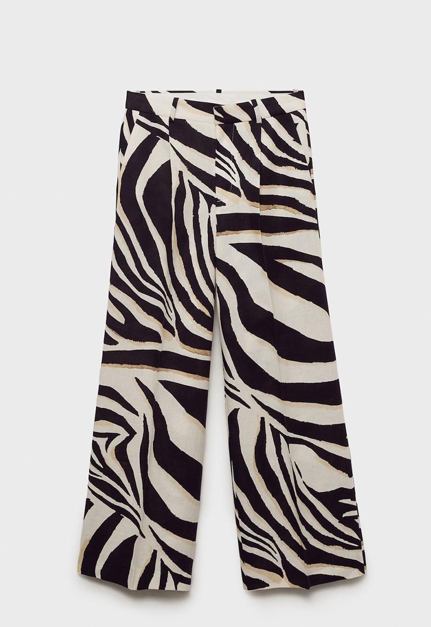 MANGO - Trousers Zebra - Light Beige