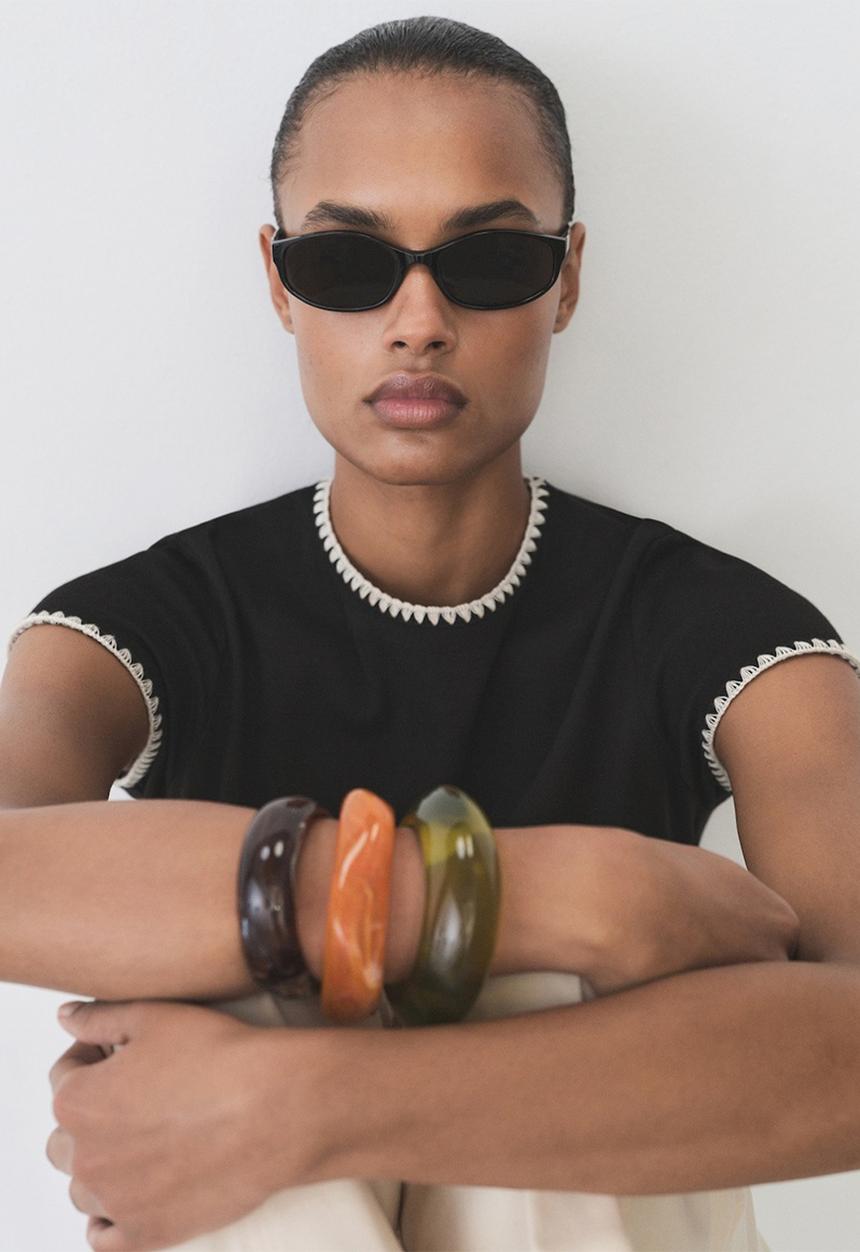 MANGO - T-Shirt Lirio - Black