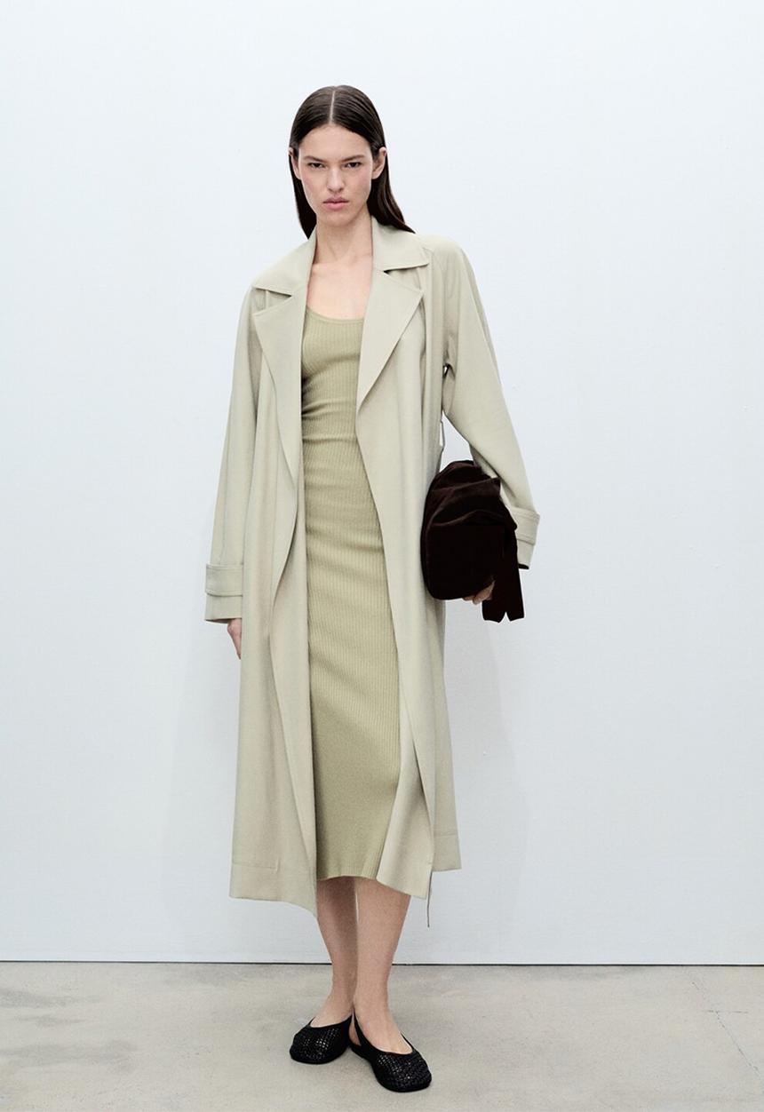 MANGO - Dress Bamboleo - Beige & Khaki