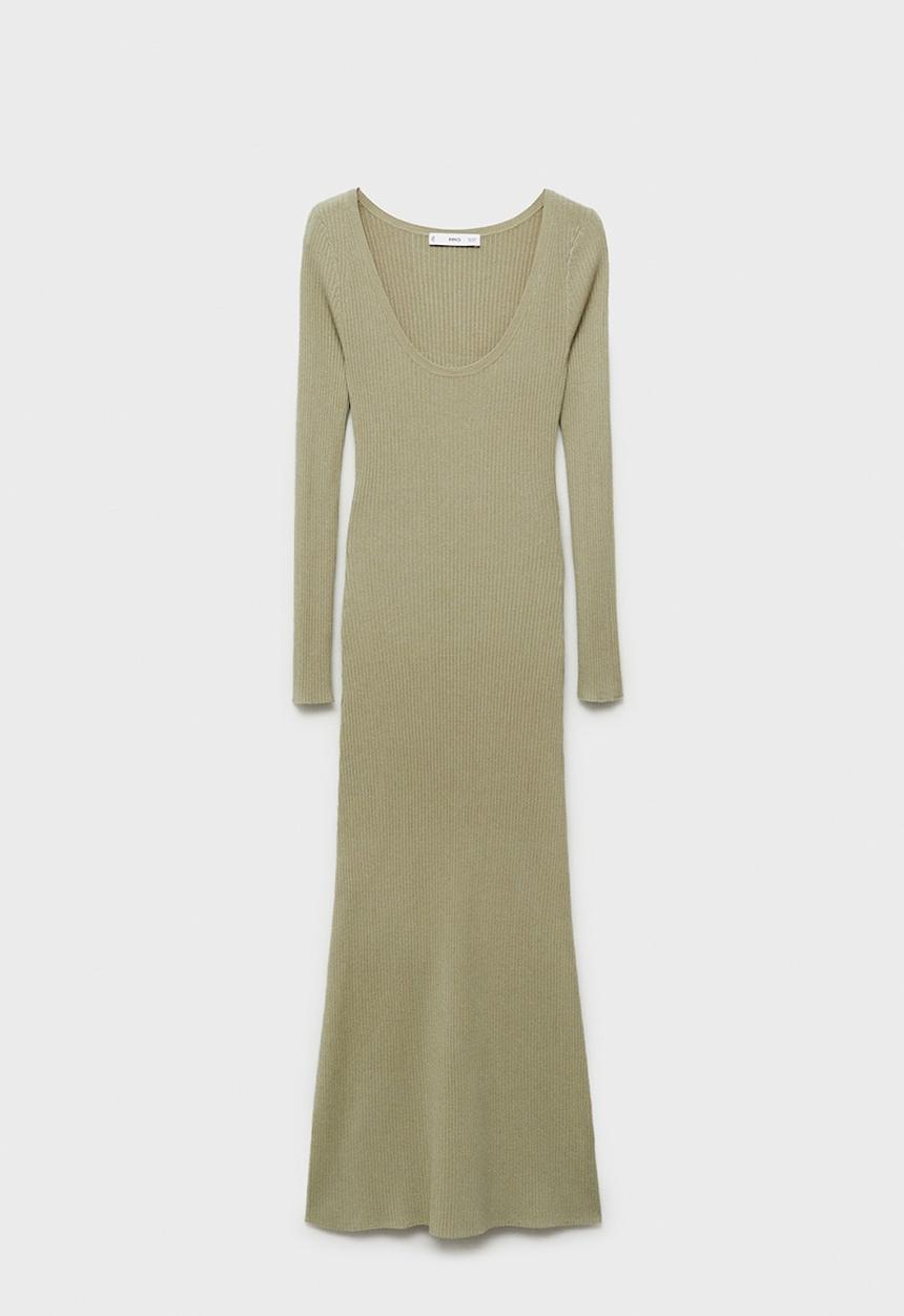 MANGO - Dress Bamboleo - Beige & Khaki