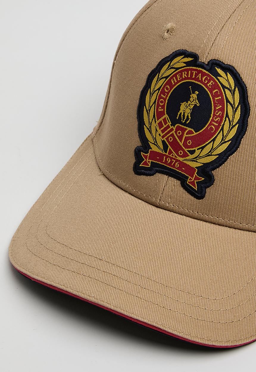 POLO - 6 Panel Crest Equestrian Peak - Stone