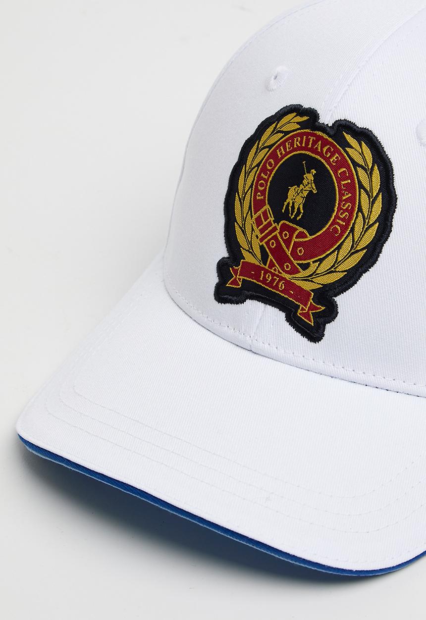 POLO - 6 Panel Crest Equestrian Peak - White