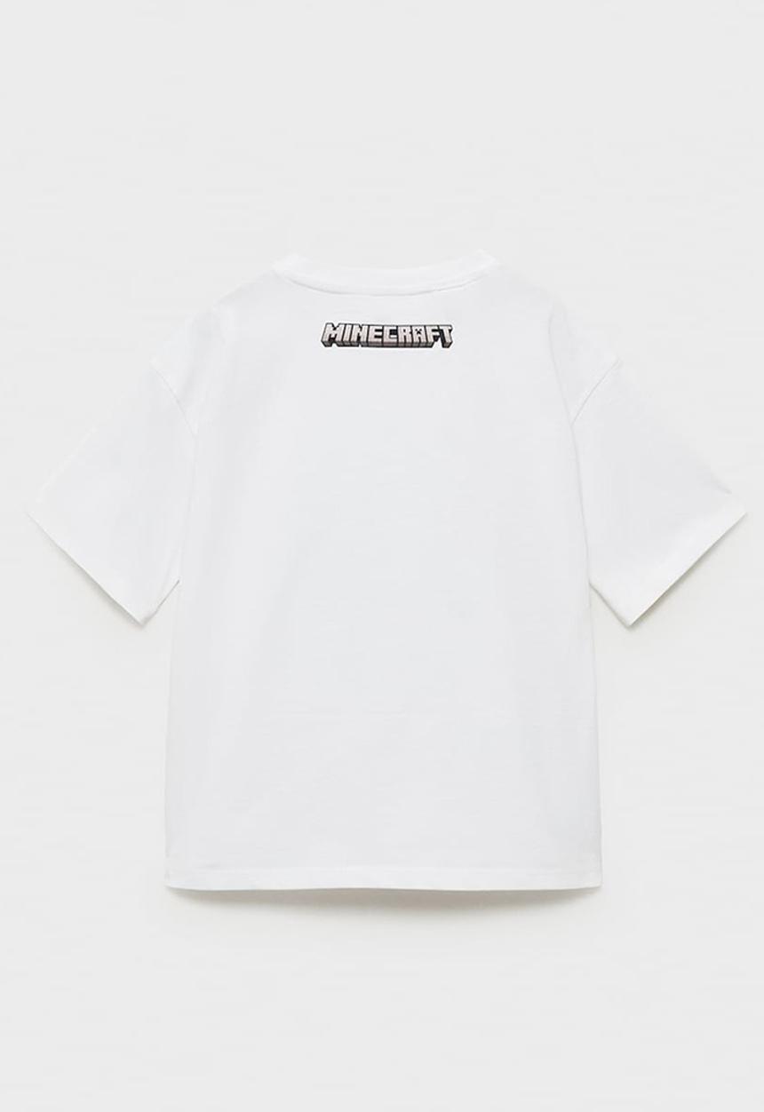 MANGO - T-shirt minecrew - natural
