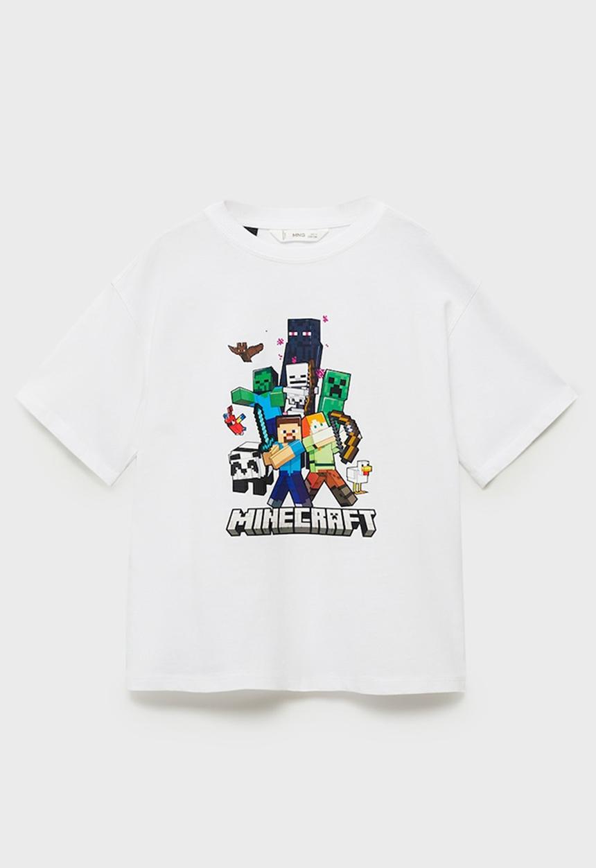 MANGO - T-shirt minecrew - natural