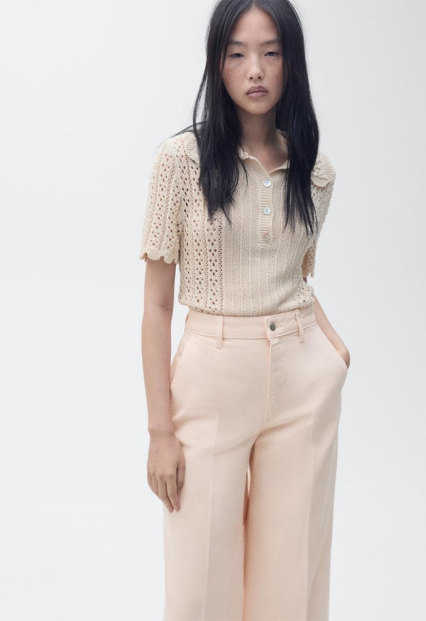 MANGO - Jeans Maya - Light/Pastel Pink
