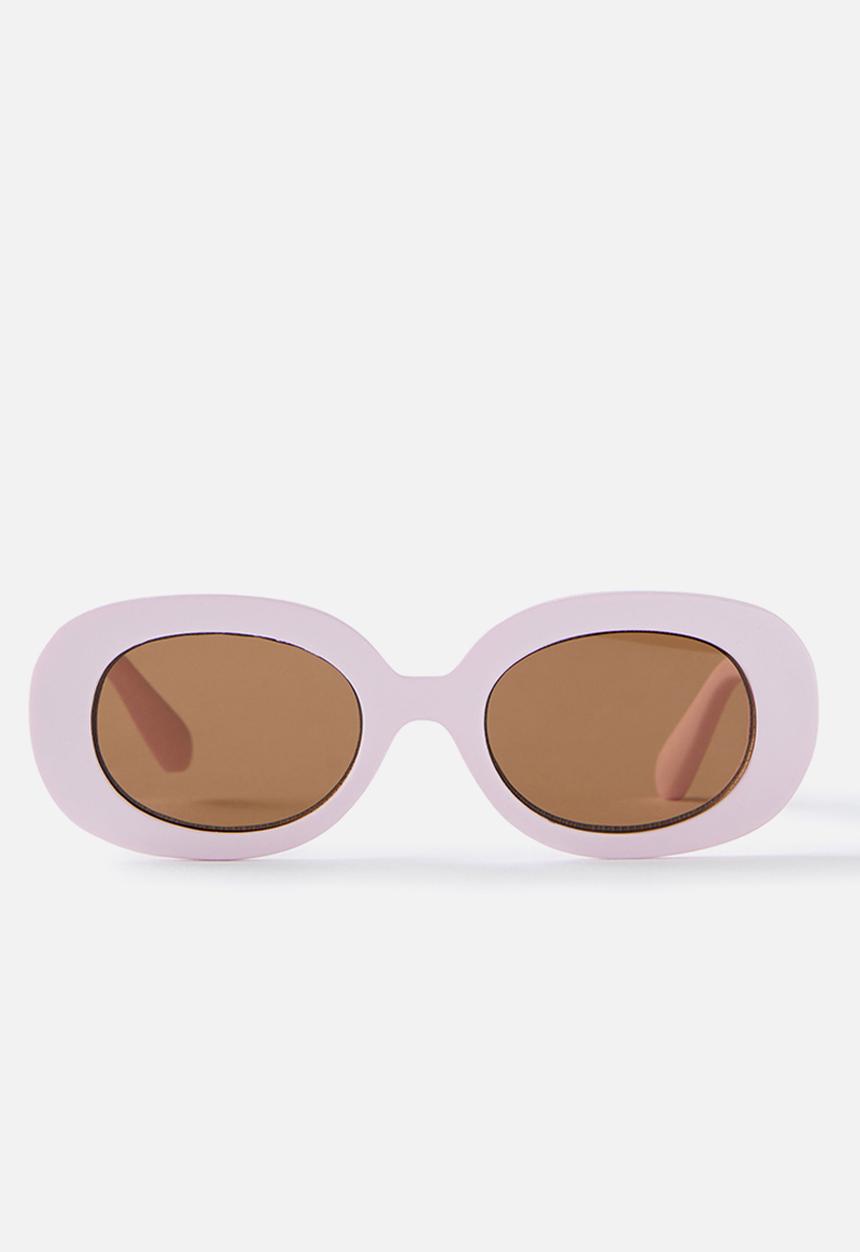 Cotton On - Kids olive oval sunglasses - fairy pink